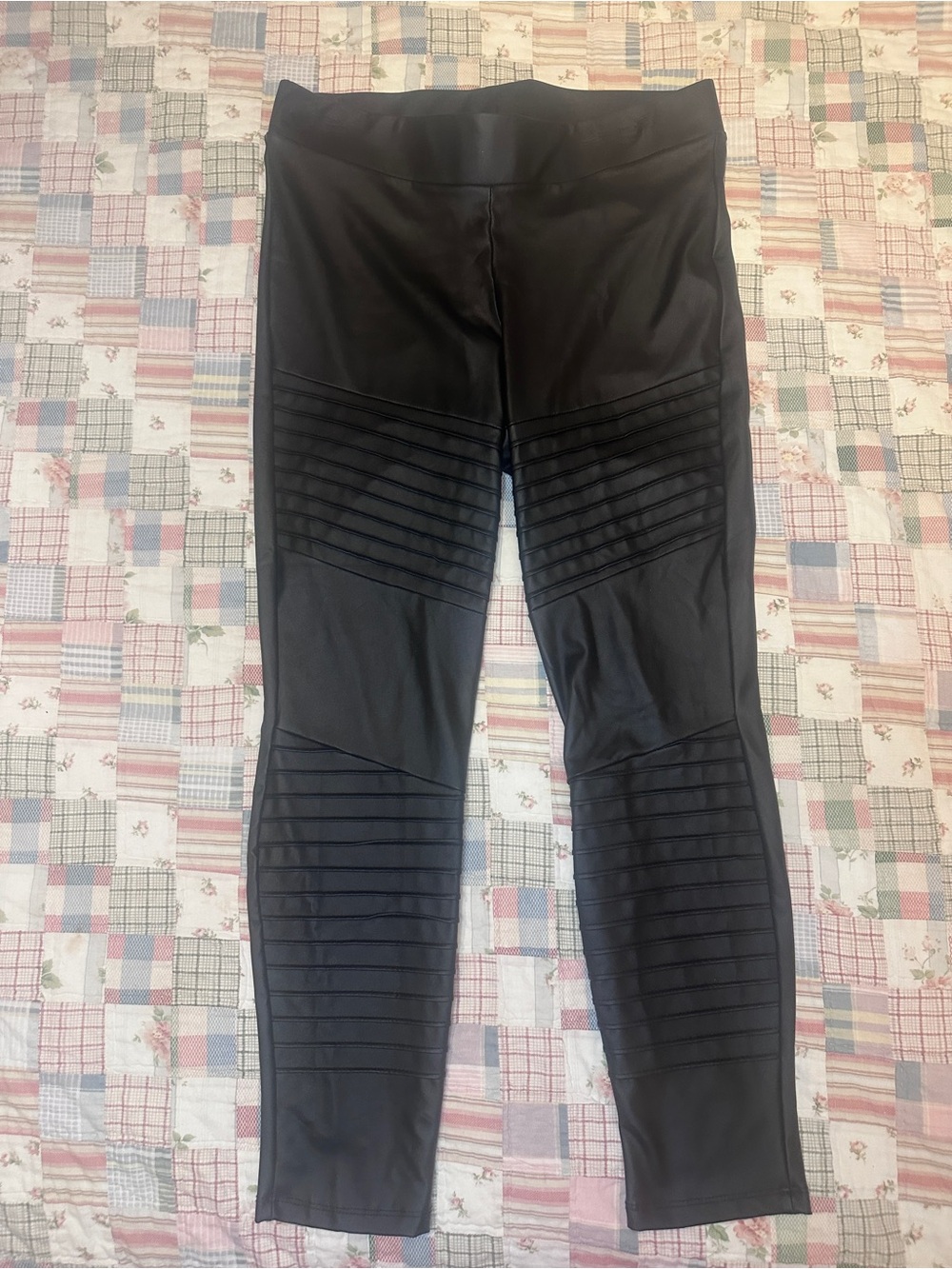 Black faux‑leather Torrid pants